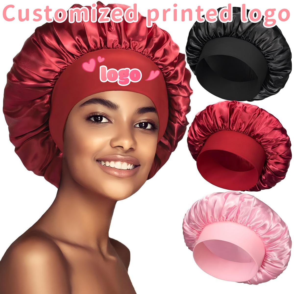 Hair Care Logo - تخصيص مطبوعة شعار جديد المرأة الساتان
