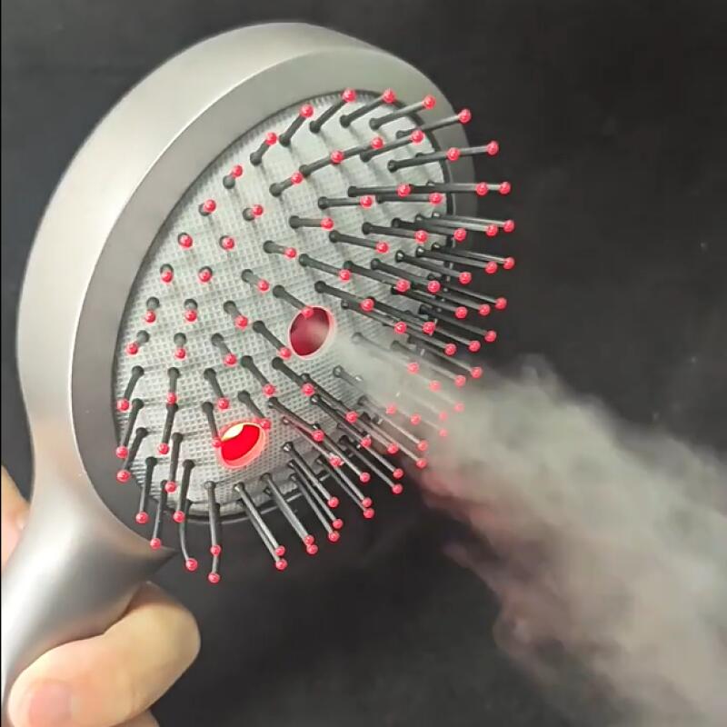 Hair Care Oil - مشط تدليك كهربائي رقمي بالاهتزاز والضوء