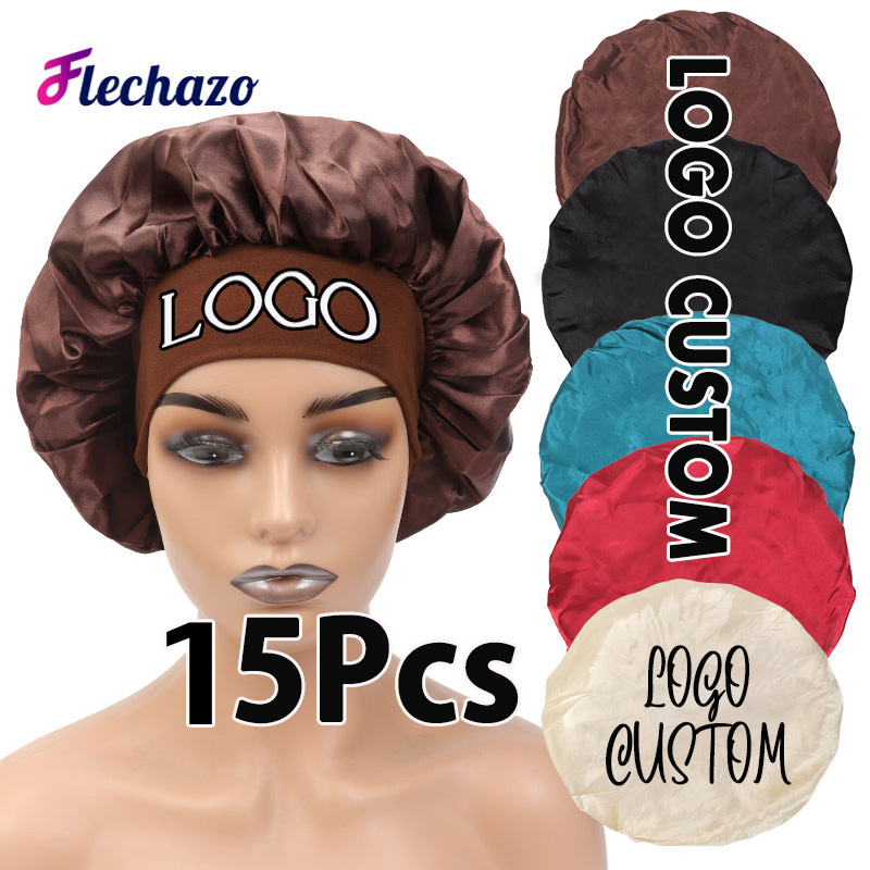 Hair Care Logo - قبعة شعر من الساتان الحريري، قبعات