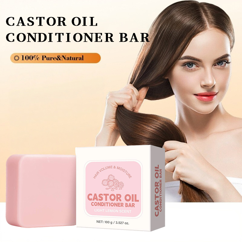 Hair Care For Dry And Frizzy Hair - قالب صابون بلسم زيت الخروع، شامبو