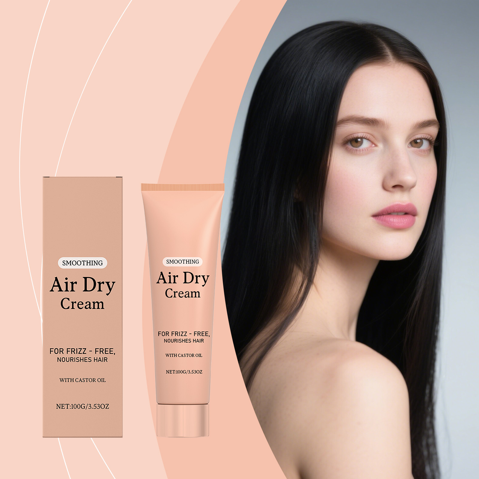 Hair Care For Dry And Frizzy Hair - كريم تنعيم الشعر بالهواء الجاف مضاد