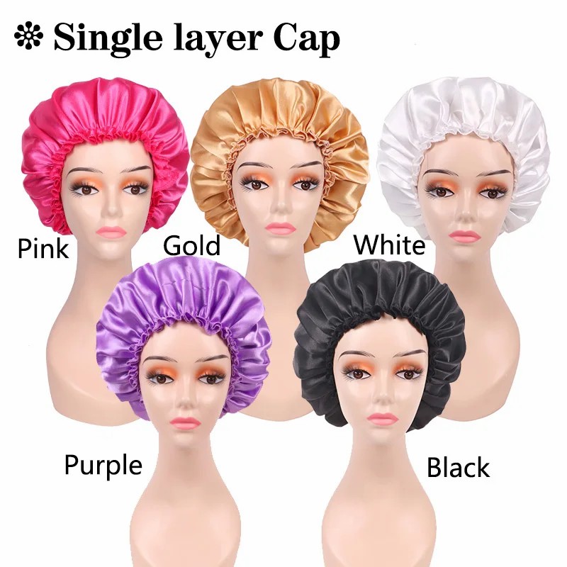 قبعة نوم ساتان مع شعار مخصص لل - مراجعة Hair Care Logo وسعره