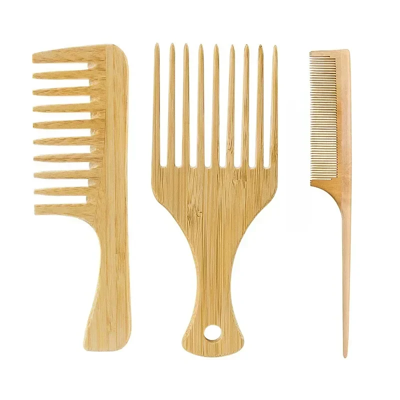 1 قطعة مشط الشعر الخشبي الخيزر - مراجعة Bamboo Hair Brush وسعره
