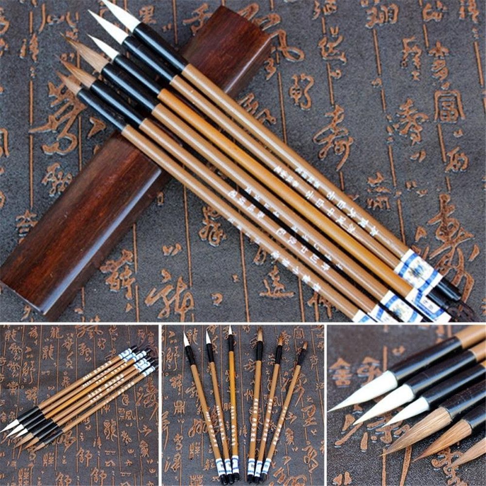 مجموعة من 6 فرش رسم من الخيزرا - مراجعة Bamboo Hair Brush وسعره