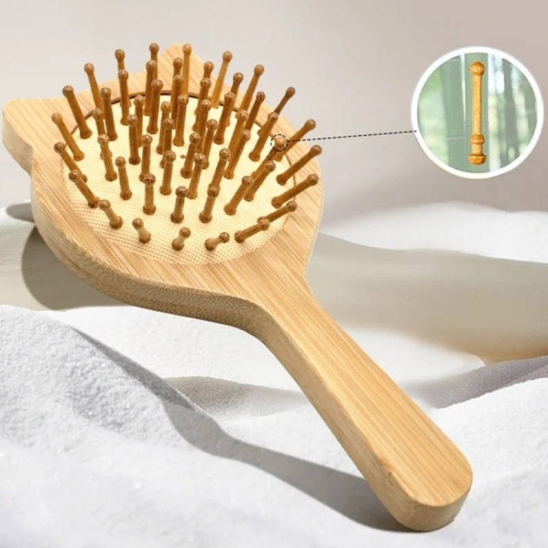 مشط خشبي جديد للعناية بالشعر،  - مراجعة Bamboo Hair Brush وسعره