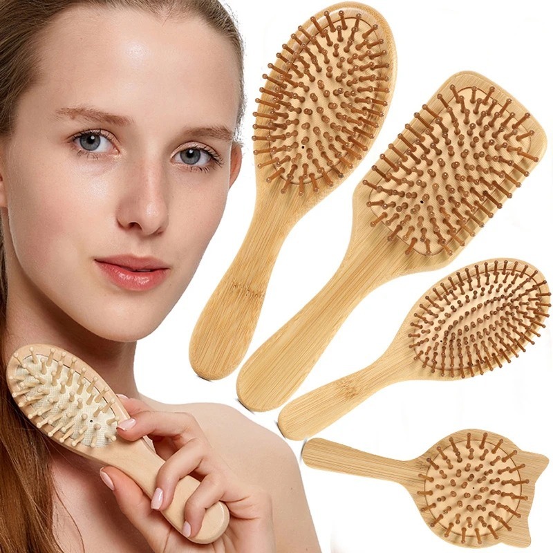 مشط خشبي جديد للعناية بالشعر،  - مراجعة Bamboo Hair Brush وسعره