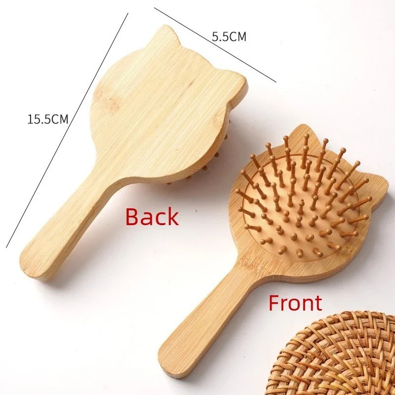مشط خشبي جديد للعناية بالشعر،  - مراجعة Bamboo Hair Brush وسعره