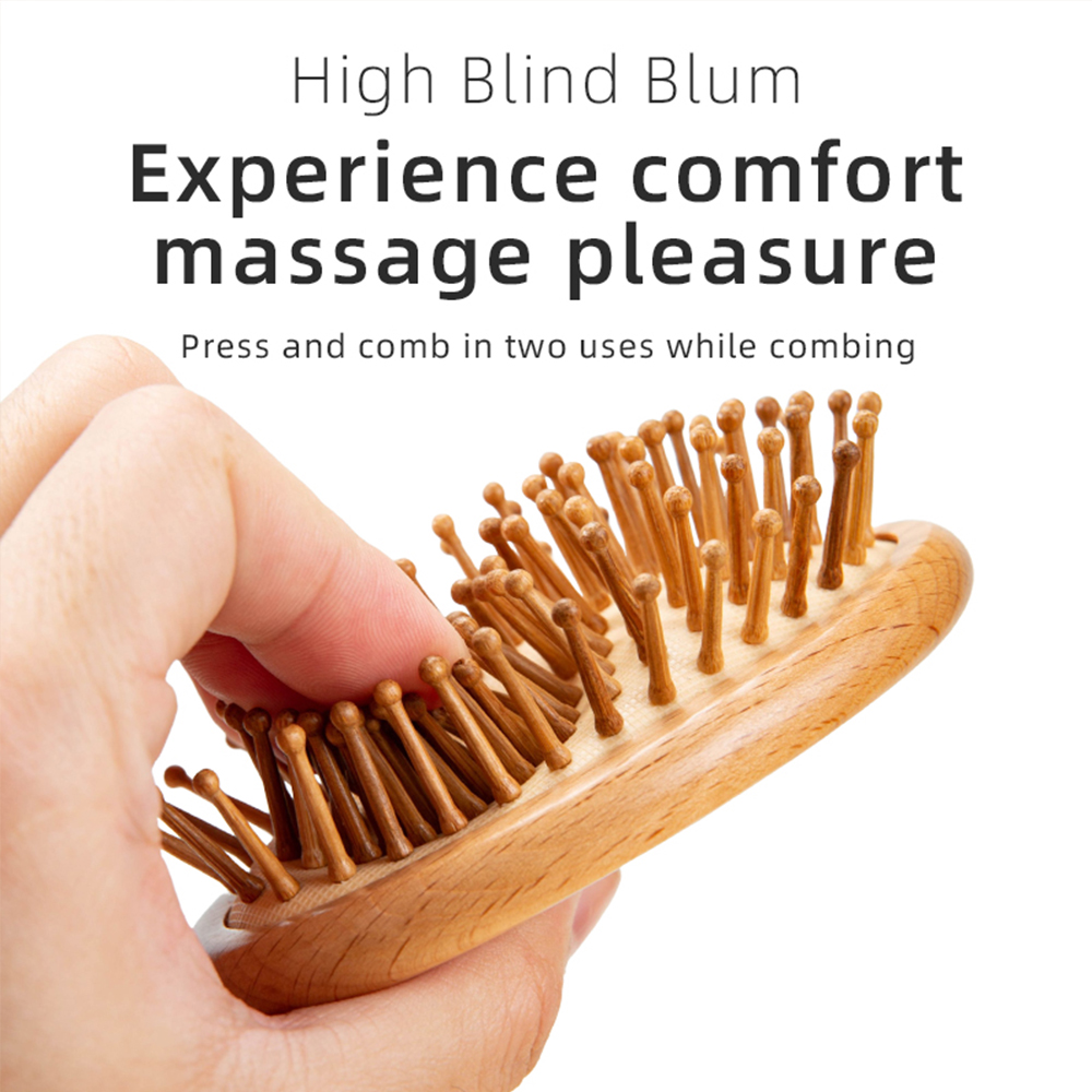 1 قطعة/2 قطعة مشط الخشب المهني - مراجعة Bamboo Hair Brush وسعره