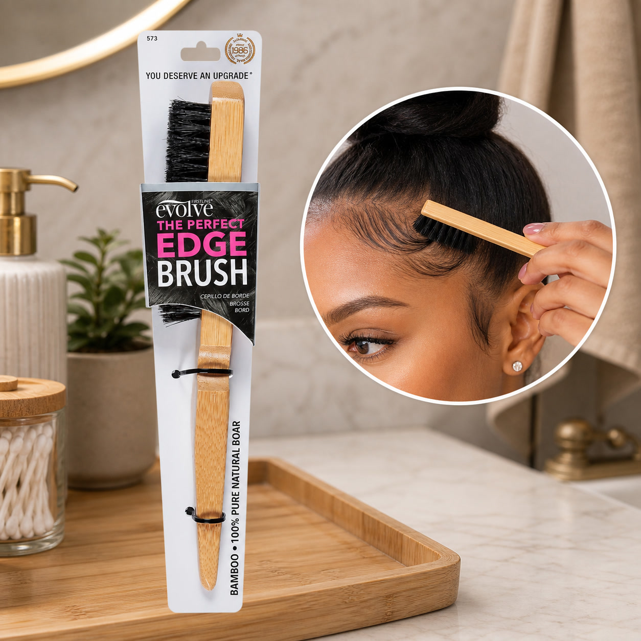 فرشاة شعر بحواف من الخيزران مع - مراجعة Bamboo Hair Brush وسعره