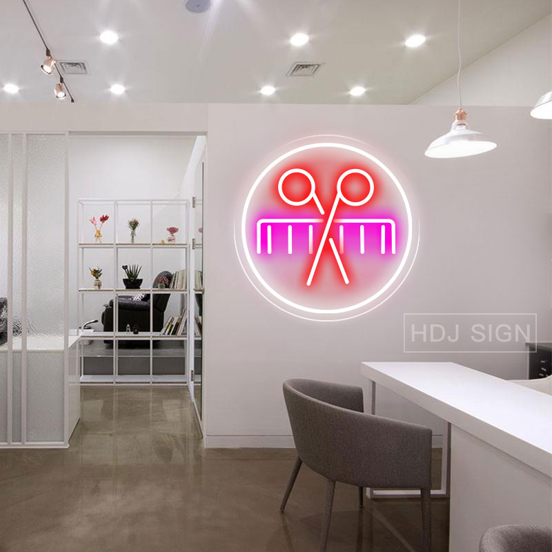 مخصص صالون الشعر LED النيون تس - مراجعة Hair Care Logo وسعره