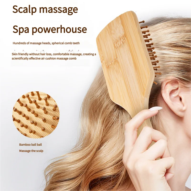 فرشاة شعر من الخيزران للنساء،  - مراجعة Bamboo Hair Brush وسعره