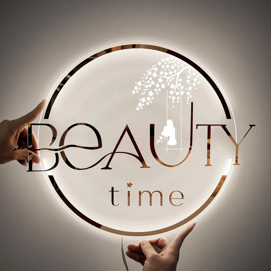 لافتة LED مخصصة بشعار، لافتة ا - مراجعة Hair Care Logo وسعره