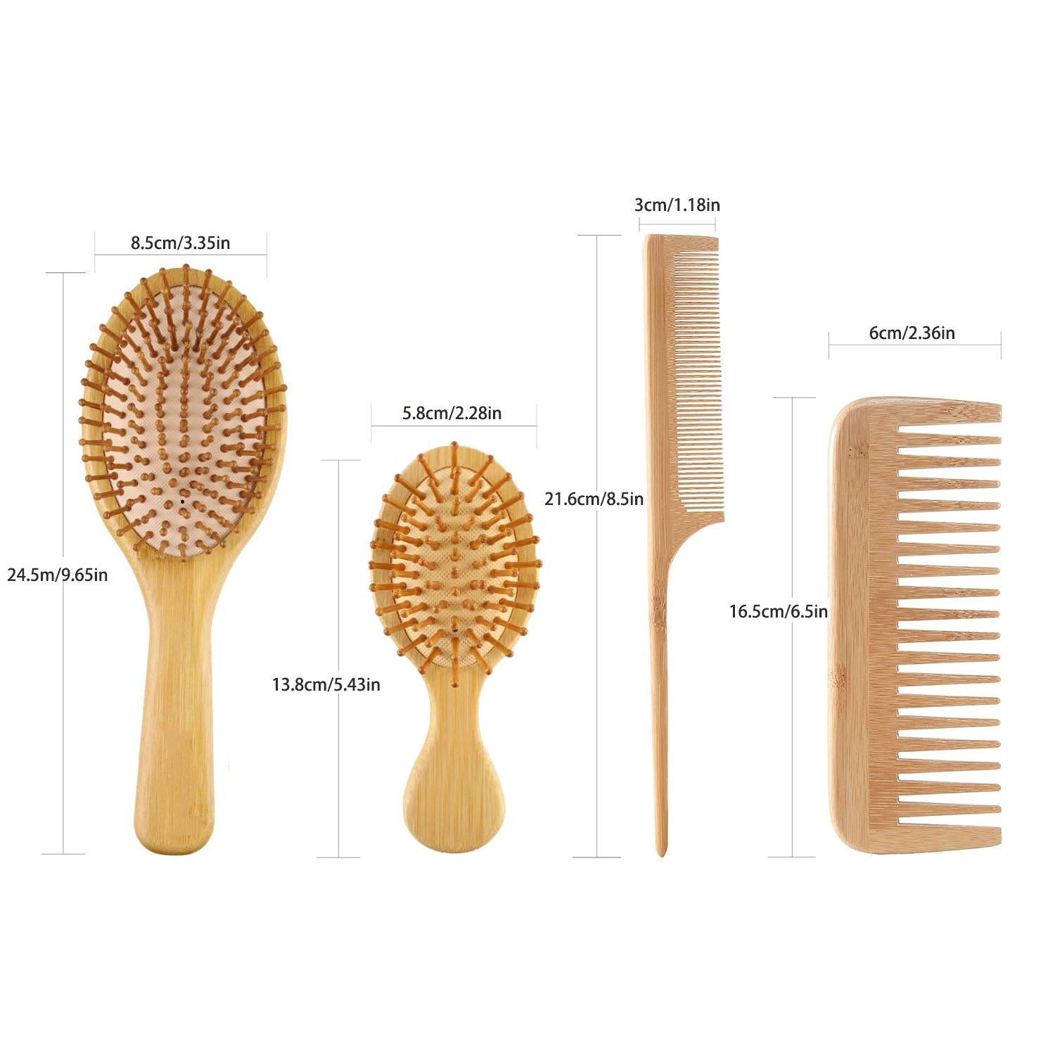 مجموعة فرشاة ومشط شعر من الخيز - مراجعة Bamboo Hair Brush وسعره